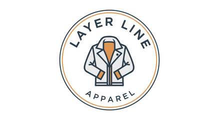 Fototapeta premium Fashion brand logo with coat.