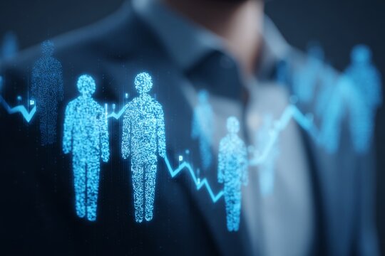 Advanced technology driving rising financial prospects. Online collaboration concept. Harnessing next-gen agi for unprecedented market rise. Digital interaction icon.