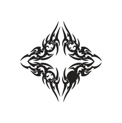 Naklejka premium Abstract tribal pattern on black background graphic design