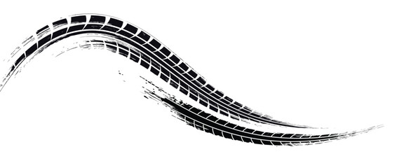 Tire tread marks, wheel textures, tire marks - car racing, motocross, drift, rally, off-road and others. © fathor