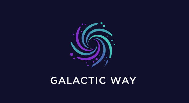Galactic Way Logo Design Template.