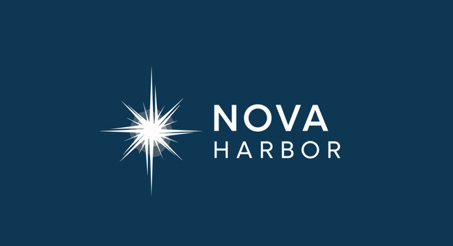Nova Harbor logo on dark background.