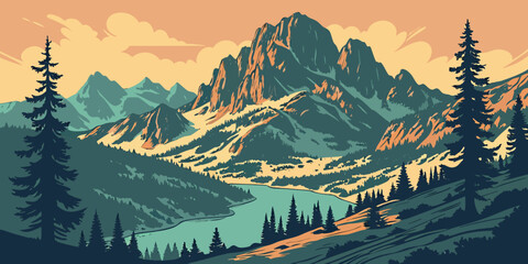 USA, US, U.S, United States - North Cascades National Park jagged peaks alpine lake sunset panorama wilderness scenery   © Bat