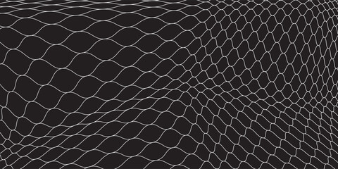 Net pattern. Rope net vector silhouette. Soccer, football, volleyball, tennis and tennis net pattern. Fisherman hunting net rope texture or pattern. © suprikacenhk