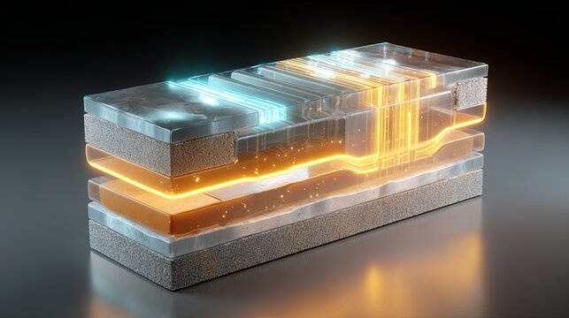 Solid State Battery Ion Transport for Advanced Energy Storage and Next Generation Electric Battery Technology, Solid State Battery Ion Transport with Layered Electrolyte Structure and High Efficiency 