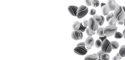 Contemporary digital art featuring textured spheres in a minimalist style, perfect for backgrounds and design