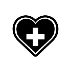 Obraz premium Heart Health Symbol Graphic: Promoting Healthcare Awareness, Disease Prevention, and Well-being Initiatives, Representing Medical Support and Compassionate Care in Black and White for Digital Health S