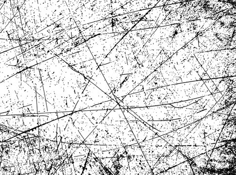 scratched and dirty surface with many scratches and marks  grunge texture transparent background