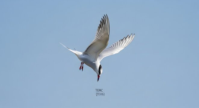 A white bird is flying in the sky