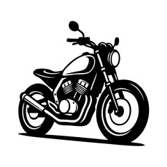 Logo concesionario de motos. Icono con dibujo con líneas de una motocicleta  © teracreonte