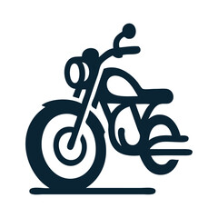 Logo concesionario de motos. Icono con dibujo sencillo con líneas de una motocicleta  © teracreonte