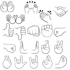 Fototapeta premium set of hand gestures