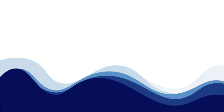corner wave abstract shape in light and dark blue for frame