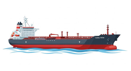 Large Red and Black Cargo Ship. © Dawis