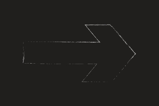 A white outline of a dog on a black background