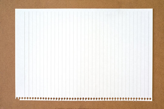 Blank White Notebook Paper On Cork Board