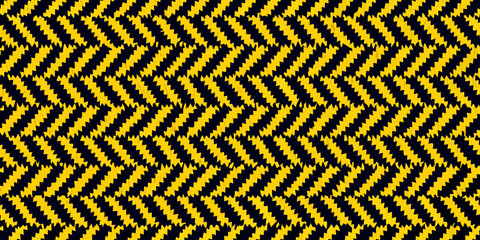 A striking optical illusion featuring repeating yellow and black zigzag patterns © Delip