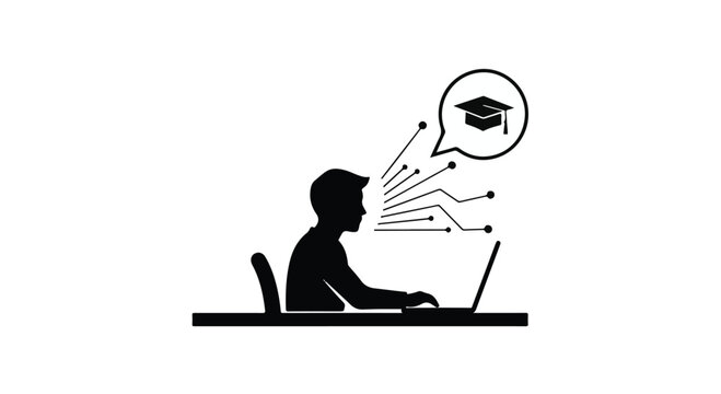 online learning education concept illustration