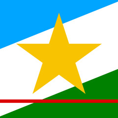 Obraz premium Roraima Square Flag Vector Icon Element