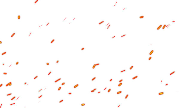 Fire sparks particles flying cutout on transparent backgrounds 3d illustration png