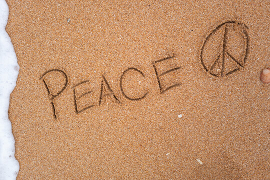 inscription on the sand of Peace
