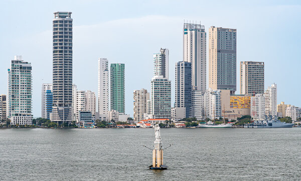 Virgen del Carmen (Virgin of Mount Carmel), patron saint of mariners, fishermen, and navigators in the Bay of Cartagena, Colombia