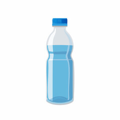 Naklejka premium Clear refreshing water in a convenient plastic bottle for daily hydration and healthy living