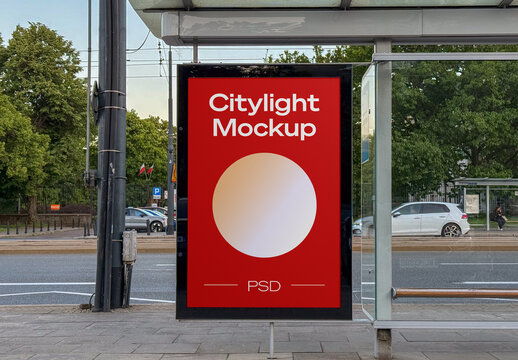 Citylight Outdoor Poster Mockup