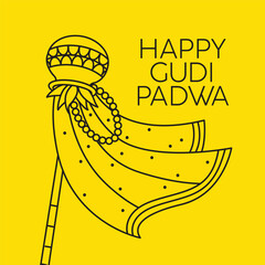 Obraz na płótnie Canvas May your future be bright and prosperous always, Happy Gudi Padwa