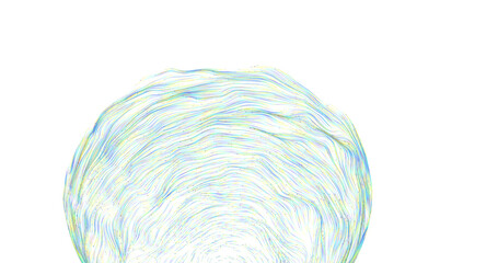 Abstract design of a colorful sphere shape against a white background, perfect for modern art,...