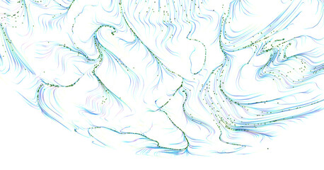 Abstract artwork featuring flowing lines and scattered particles. Perfect for backgrounds, textures...