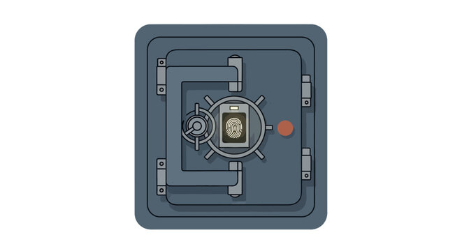 Secure metal safe deposit box.