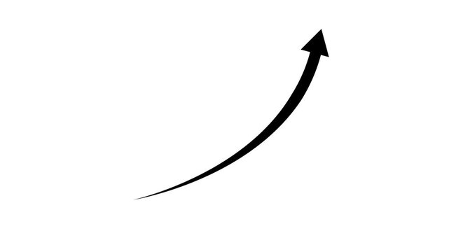 Abstract arrow business graph icon animation background