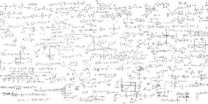 Black handwritten mathematical equations and symbols on a white background.