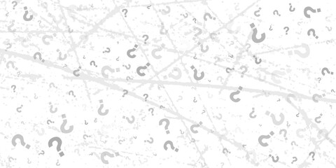 Obraz premium Question mark seamless pattern. Repeating interrogation patern. Hand drawn black simple icon on white sample background. Repeated modern wallpaper for design prints. Repeat swatch.