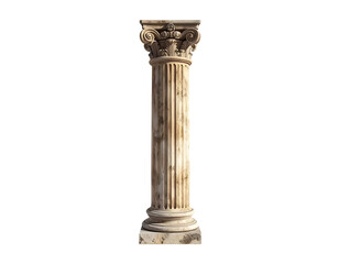 Obraz premium Untitled design - Firefly_Antique pillar, vintage style, full body, centered and isolated, stark white backgrou