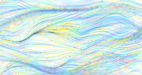 Abstract artwork featuring flowing lines in pastel hues. Evokes feelings of serenity, peace, and elegance. Perfect for b © vegefox.com