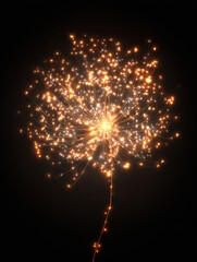 Obraz premium close up of glowing sparkler with vibrant colors