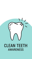 Obraz premium Promoting Dental Wellness and Hygiene: A Simple and Engaging Visual Representation