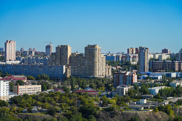 Fototapeta premium Urban residential landscape with high-rises.