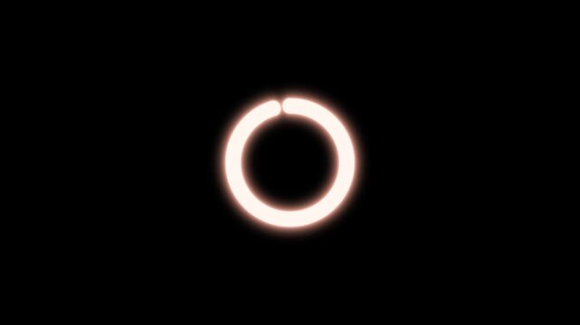 Loading in a ring. Animation of the load line in a circle and color change. Percentage value in the center of the circle. Upload download bar