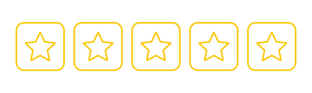 Five star rating icon