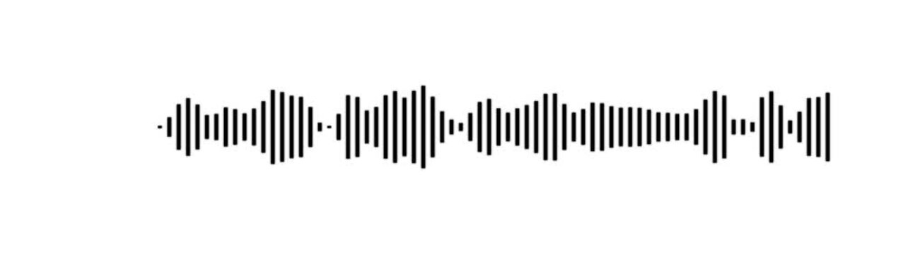 music sound wave or Circular interface audio voice music. sound waves animation on black background. Recording studio with horizontal radio wave behind the black background.. 4K