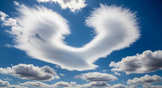 Cloud formation heart shape