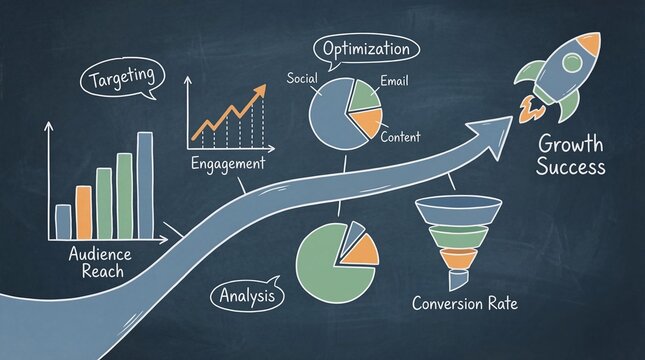 Business growth infographic chart illustrating stages and success concept