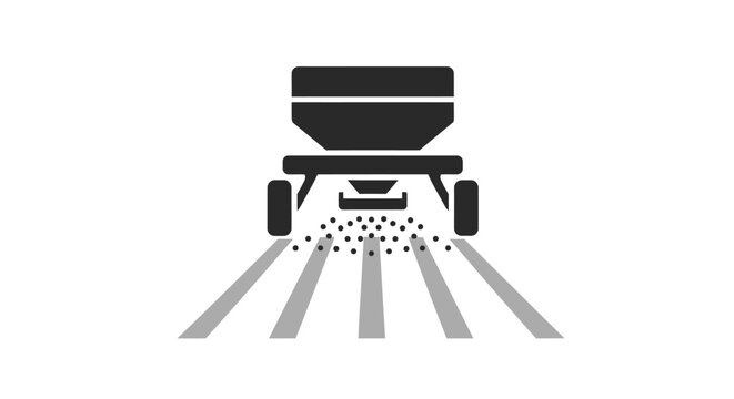 Fertilizer spreader on the field.