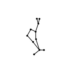 Bootes constellation star astrology organic line hand drawn black and white  © khulisara