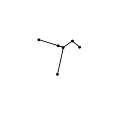 Columba constellation star astrology organic line hand drawn black and white © khulisara