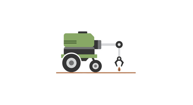 Green tractor with tow hook attached.