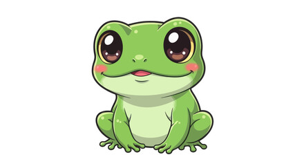 Obraz premium vector of green frog cartoon